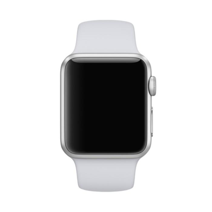 Bild 2,  Silikon Armband Apple Watch 42/44/45/46/49 mm (S/M) Grå