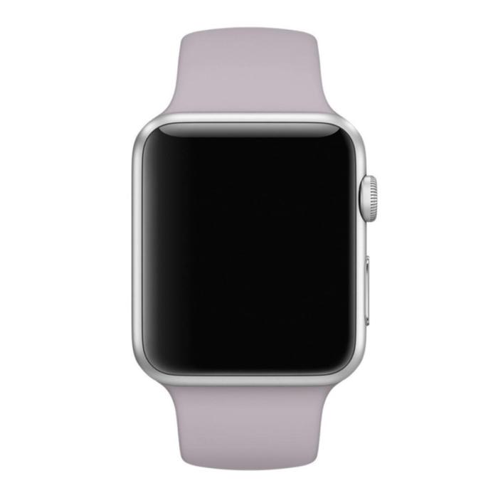 Bild 3,  Silikon Armband Apple Watch 42/44/45/46/49 mm (S/M) Ljus Lila