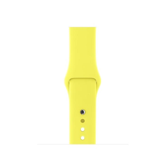 Bild 3,  Silikon Armband Apple Watch 42/41/40/38 mm (M/L) - Gul