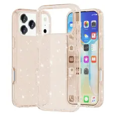  iPhone 17 Pro/18 Pro Skal Hybrid Glitter Guld