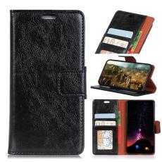  Nokia 5.1 Plus - Premium Split L&auml;der Pl&aring;nboksfodral - Svart