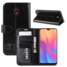  Xiaomi Redmi 8A - Crazy Horse Pl&aring;nboksfodral - Svart