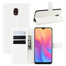  Xiaomi Redmi 8A - Litchi Pl&aring;nboksfodral - Vit