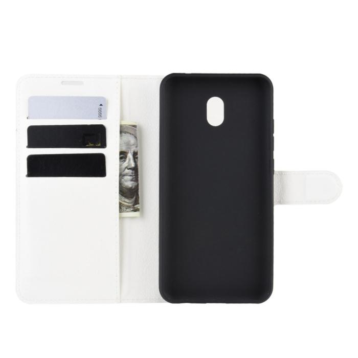 Bild 4,  Xiaomi Redmi 8A - Litchi Plånboksfodral - Vit