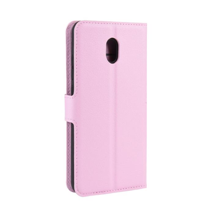 Bild 3,  Xiaomi Redmi 8A - Litchi Plånboksfodral - Ljus Rosa
