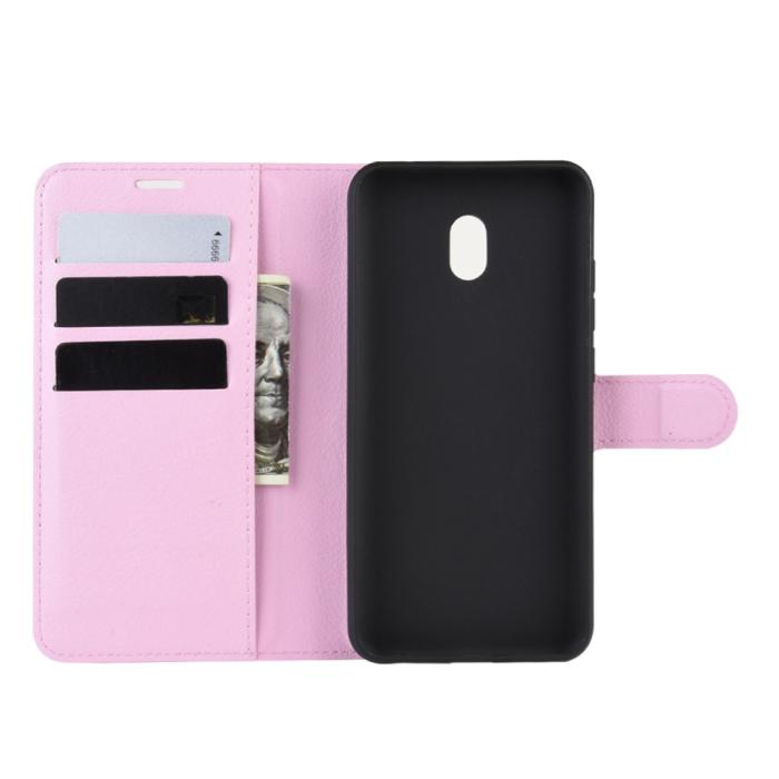 Bild 4,  Xiaomi Redmi 8A - Litchi Plånboksfodral - Ljus Rosa