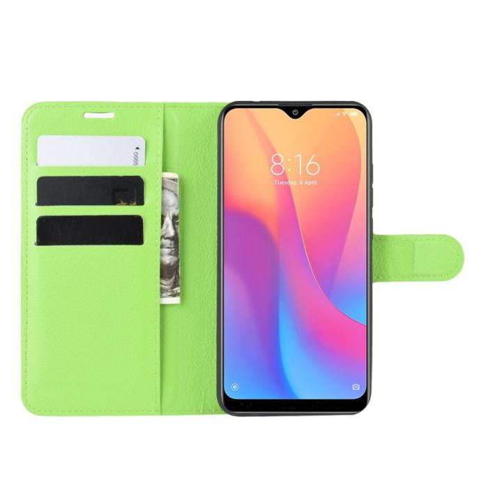 Bild 5,  Xiaomi Redmi 8A - Litchi Plånboksfodral - Grön