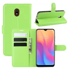  Xiaomi Redmi 8A - Litchi Pl&aring;nboksfodral - Gr&ouml;n