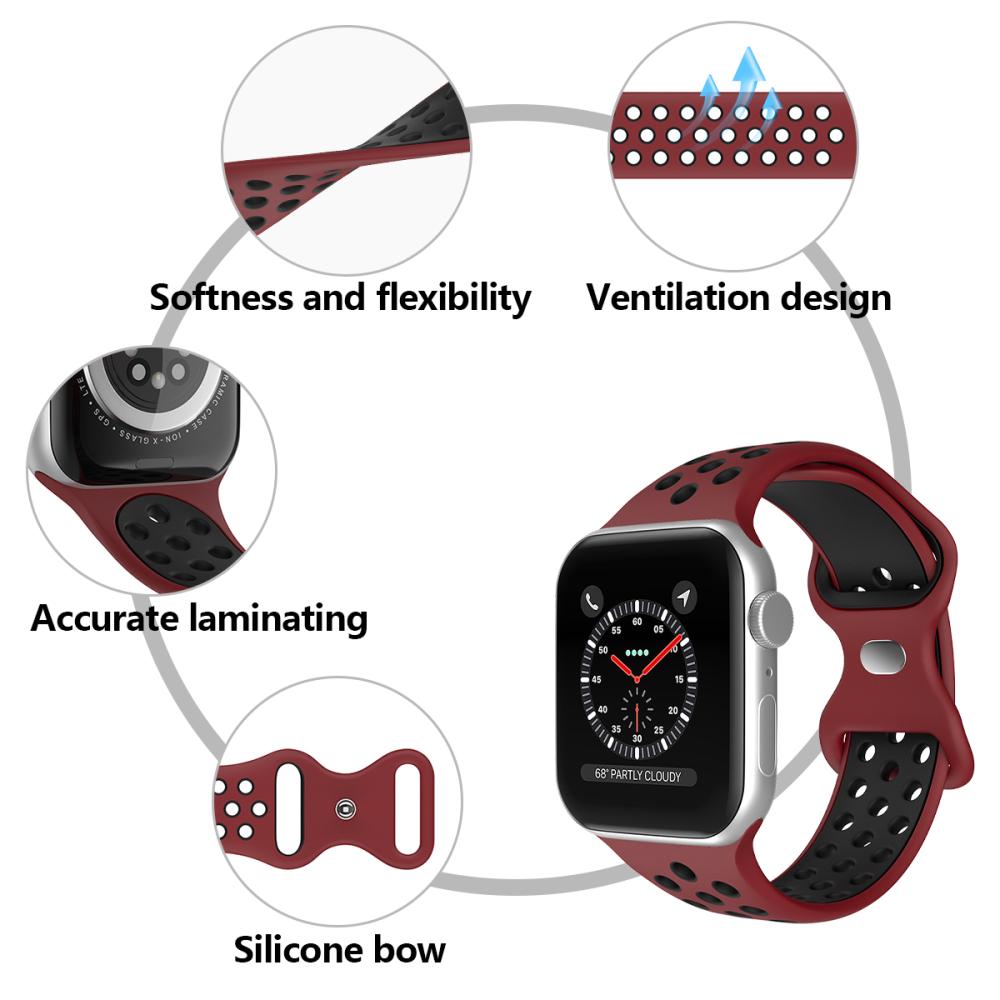 ColorPop Sportarmband Dual-Color Apple Watch 42/44/45/46/49 mm (M/L)