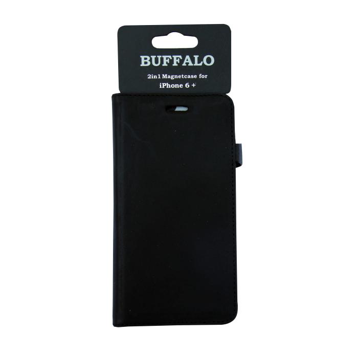 Bild 2, Buffalo Buffalo iPhone 6 Plus Fodral 2in1 Äkta Läder Svart