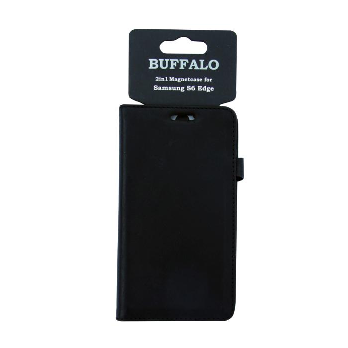Bild 2, Buffalo Buffalo Samsung Galaxy S6 Edge Fodral 2in1 Äkta Läder Svart