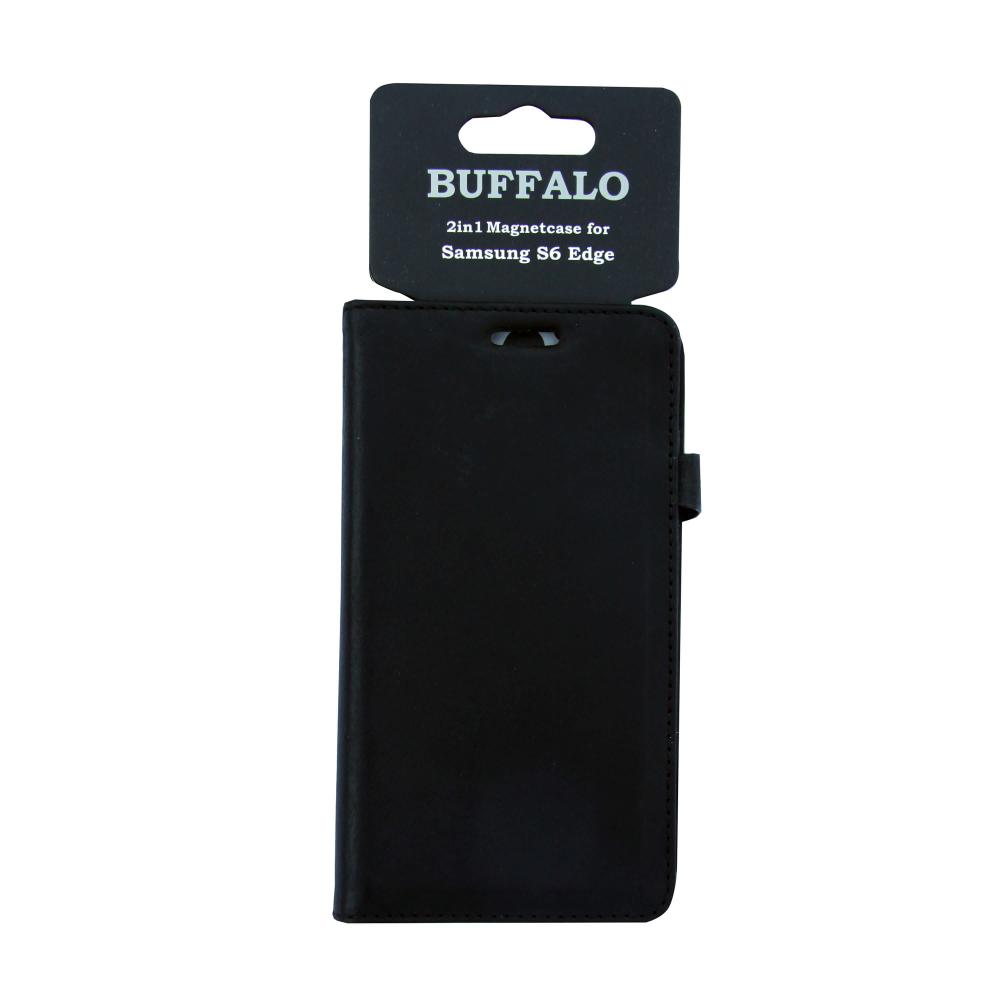 Buffalo Buffalo Samsung Galaxy S6 Edge Fodral 2in1 Äkta Läder Svart