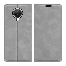  Nokia G10 / G20 Fodral Skin Touch L&auml;der Gr&aring;