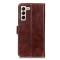  Samsung Galaxy S22 Fodral Retro Crazy Horse Brun