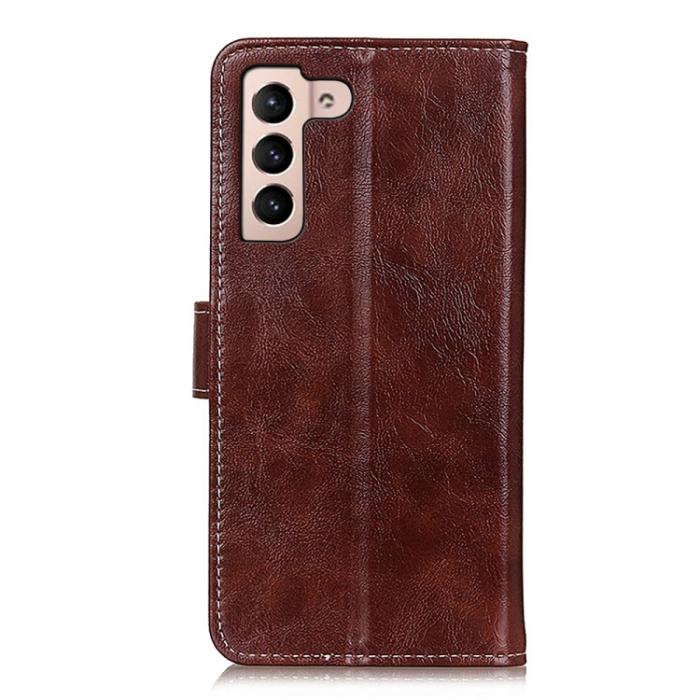 Bild 3,  Samsung Galaxy S22 Fodral Retro Crazy Horse Brun