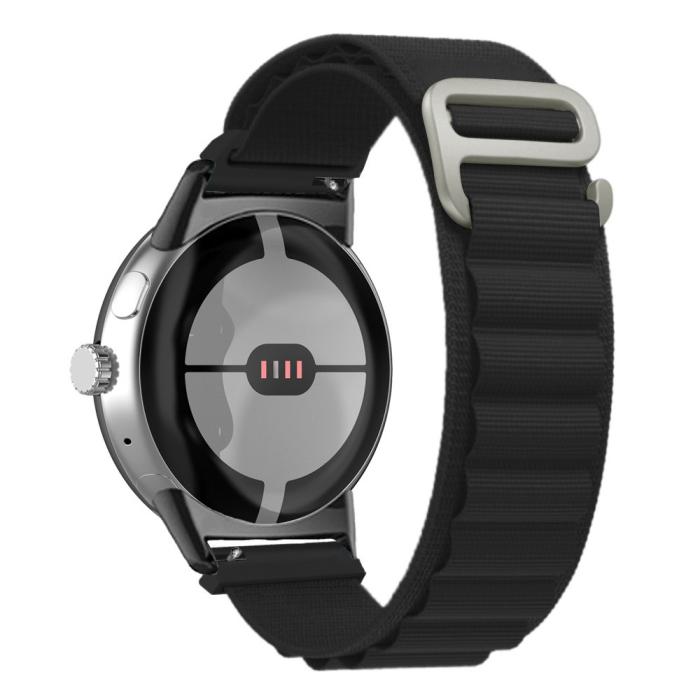 Bild 2,  Google Pixel Watch / Watch 2 Armband Nylon Pro Svart