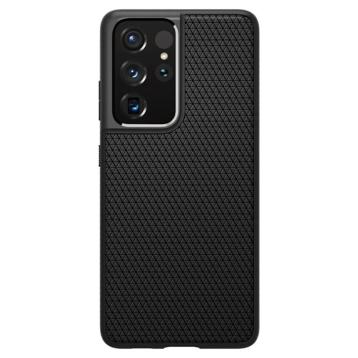 Bild 3, Spigen Samsung Galaxy S21 Ultra - Spigen Liquid Air Skal - Matt Svart
