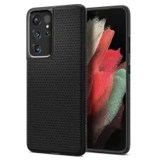 Spigen Samsung Galaxy S21 Ultra - Spigen Liquid Air Skal - Matt Svart