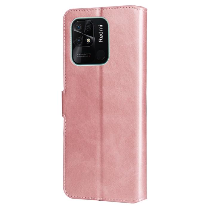 Bild 3,  Xiaomi Redmi 10C Fodral Läder Roséguld