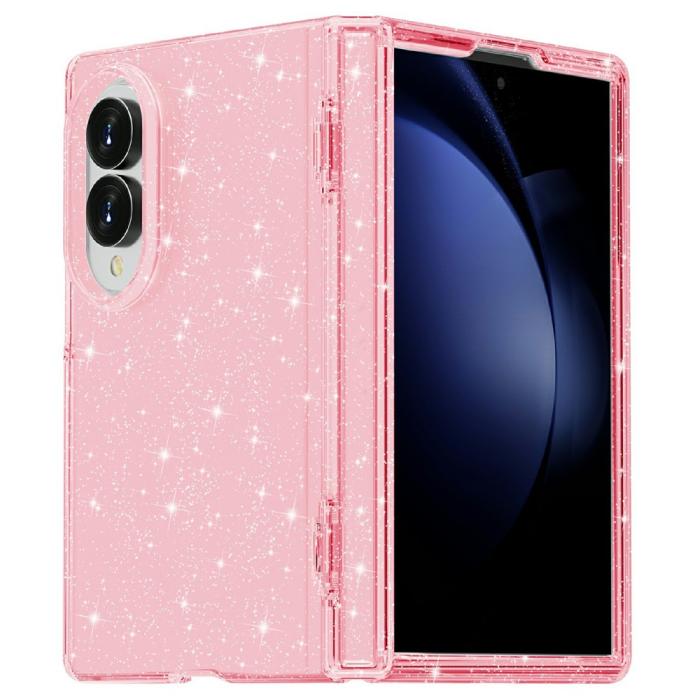 Bild 2,  Samsung Galaxy Z Fold 8 Skal Glitter TPU Rosa