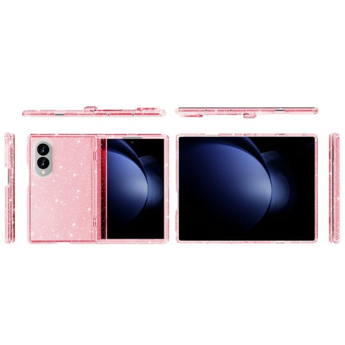 Bild 5,  Samsung Galaxy Z Fold 8 Skal Glitter TPU Rosa