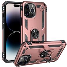  iPhone 14 Pro Skal Hybrid Armor Ring Ros&eacute;guld