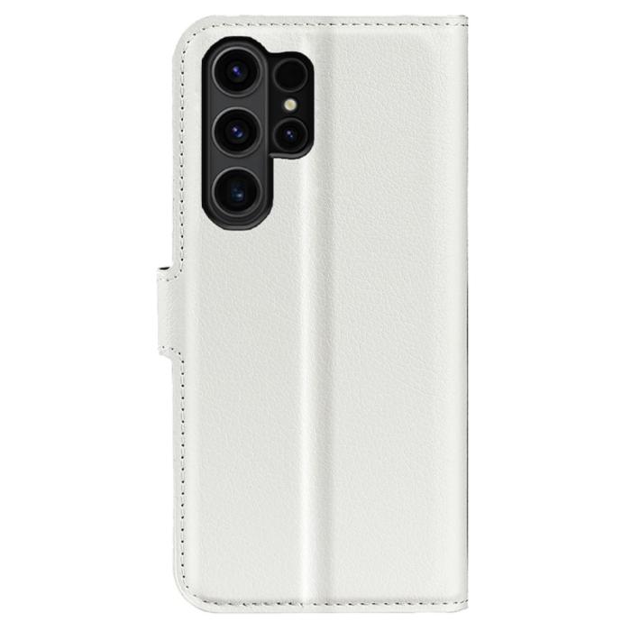 Bild 6,  Samsung Galaxy S24 Ultra Fodral Läder Litchi Vit