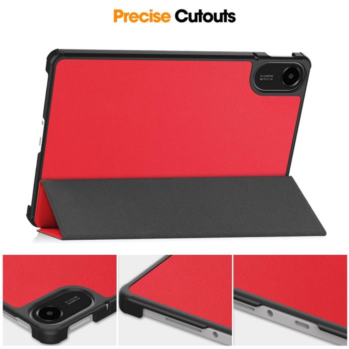 Bild 6,  Xiaomi Redmi Pad 2 Fodral Tri-Fold Röd
