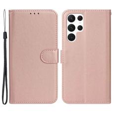  Samsung Galaxy S23 Ultra Fodral Solid L&auml;der Ros&eacute;guld
