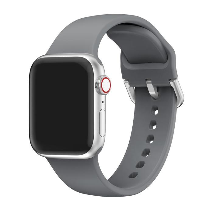 Bild 2,  Silikon Armband Apple Watch 42/41/40/38 mm - Grå