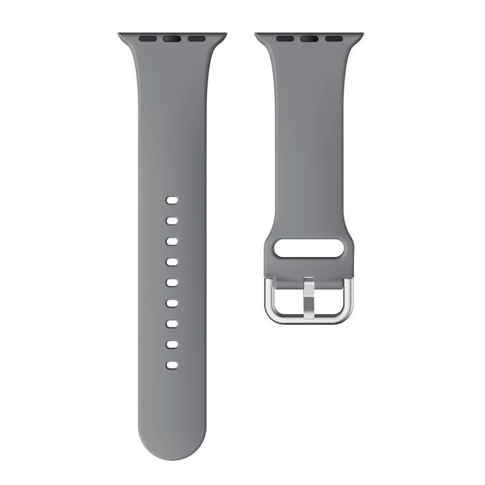 Bild 4,  Silikon Armband Apple Watch 42/41/40/38 mm - Grå
