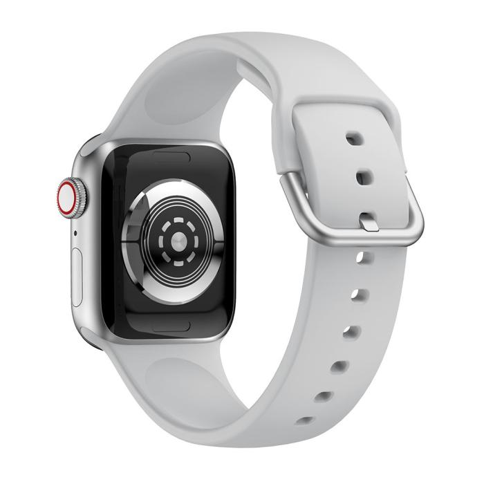 Bild 3,  Silikon Armband Apple Watch 42/41/40/38 mm - Grå
