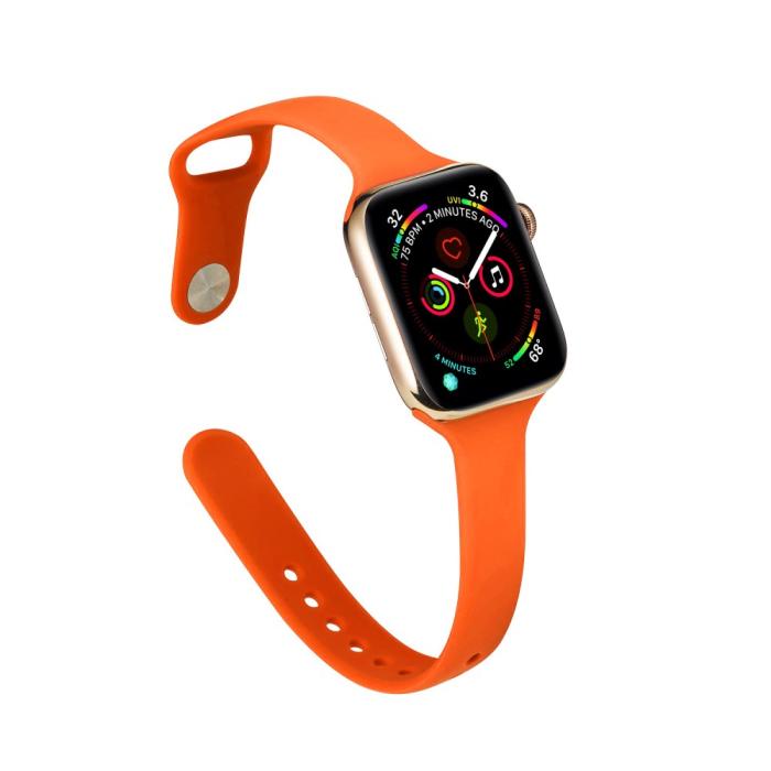 Bild 5,  Silikon Armband Apple Watch 42/41/40/38 mm - Orange