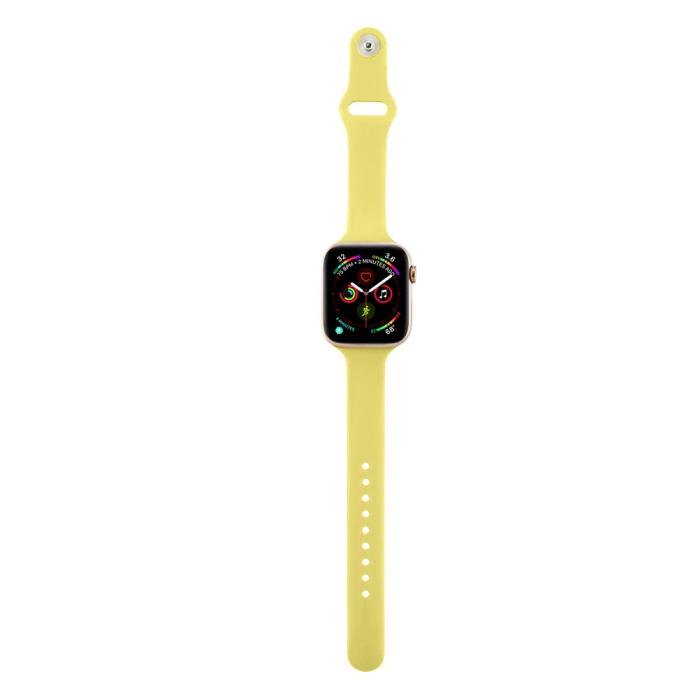 Bild 4,  Silikon Armband Apple Watch 42/41/40/38 mm - Gul