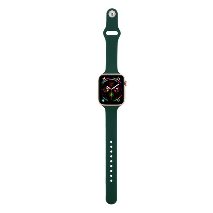 Bild 4,  Silikon Armband Apple Watch 42/41/40/38 mm - Mörk Grön