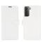  Samsung Galaxy S21 Plus - Litchi Läder Fodral - Vit