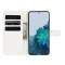  Samsung Galaxy S21 Plus - Litchi Läder Fodral - Vit