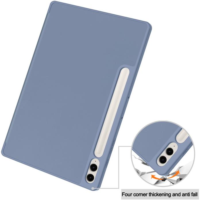 Bild 6,  Galaxy Tab S9 FE Plus Fodral Tri-Fold Pennhållare Lila