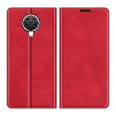  Nokia G10 / G20 Fodral Skin Touch L&auml;der R&ouml;d