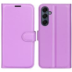  Samsung Galaxy A17 Fodral Litchi L&auml;der Lila
