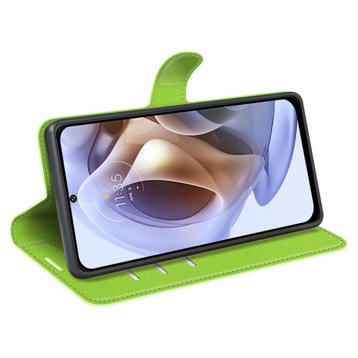 Bild 4,  Motorola Moto G31 / G41 Fodral Litchi Textur Grön
