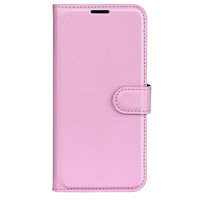 Bild 5,  Samsung Galaxy S24 Ultra Fodral Läder Litchi Ljus Rosa