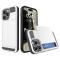  iPhone 15 Plus Skal Hybrid Armor Med Kortfack Vit