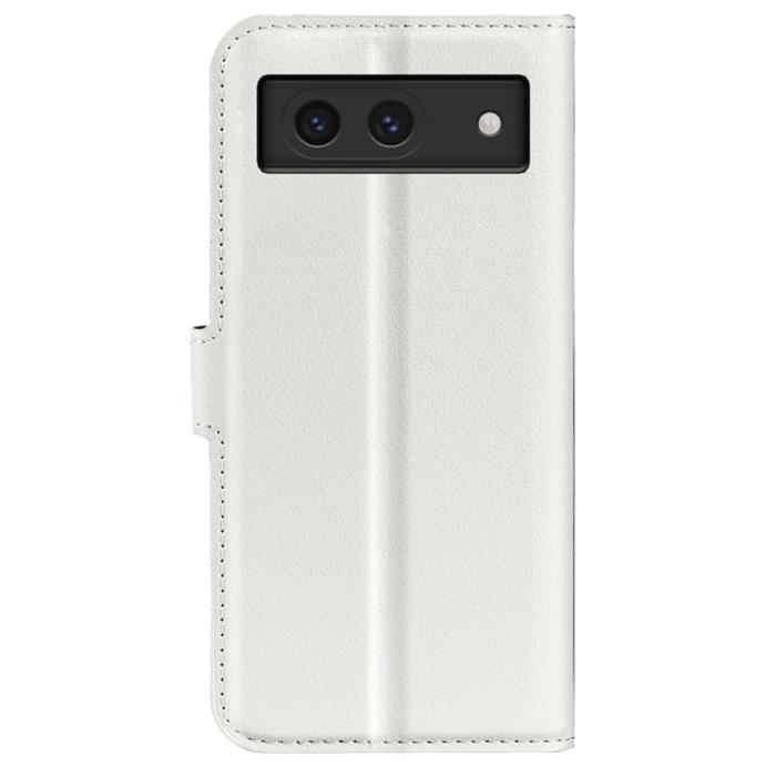 Bild 6,  Google Pixel 8A Litchi Läder Fodral Vit