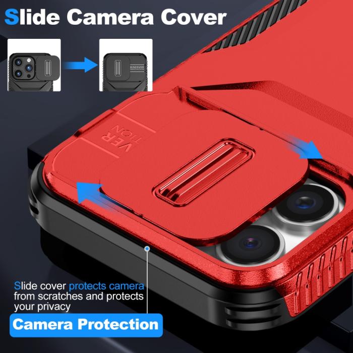 Bild 3,  iPhone 16 Pro Max Skal CamShield Hybrid Röd