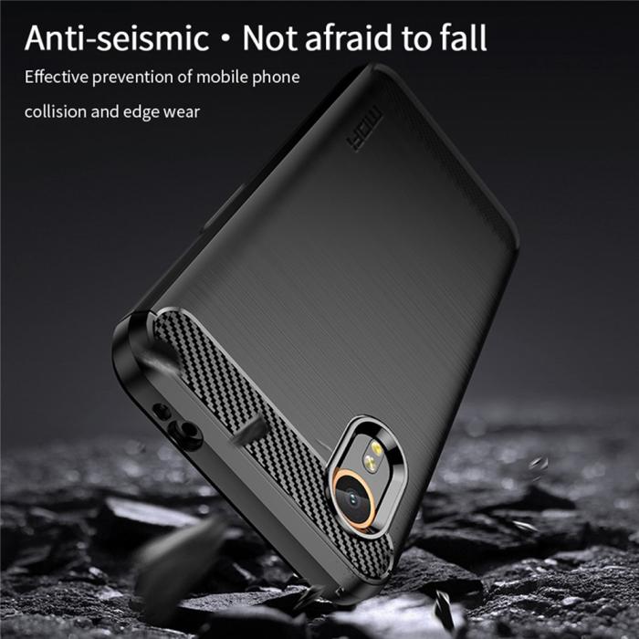 Bild 6, MOFI MOFI Samsung Galaxy Xcover 7 Skal Borstad Stål Textur Svart