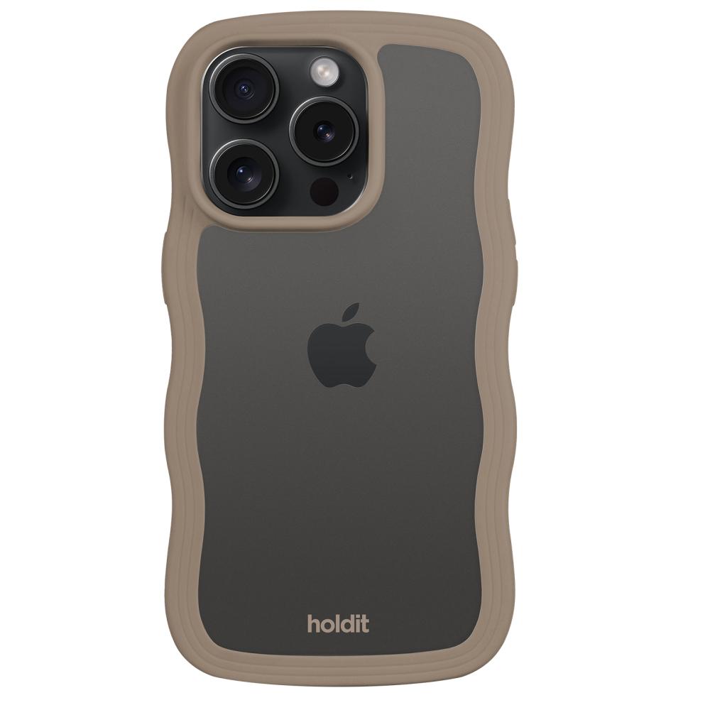 holdit holdit iPhone 14 Pro Max Skal Wavy Mocha Brown Transparent