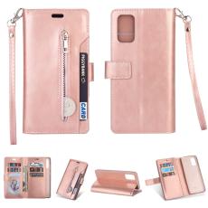  Samsung Galaxy A72 - Multifunktionellt L&auml;der Fodral - Ros&eacute;guld