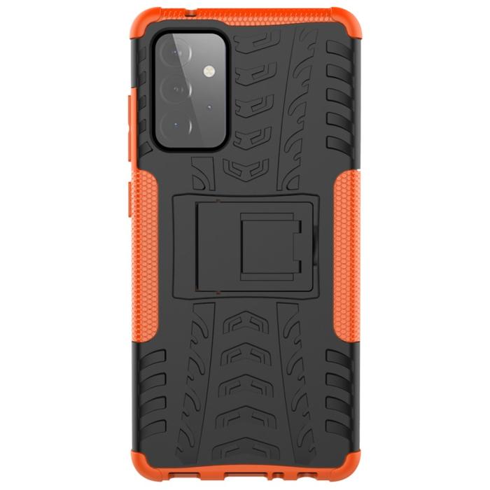Bild 2,  Samsung Galaxy A72 - Ultimata Stöttåliga Skalet med Stöd - Orange