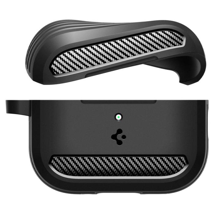 Bild 4, Spigen Spigen AirPods Pro 3 Skal Rugged Armor Matt Svart